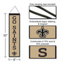 New Orleans Saints Go Saints 8x32 Inch Vertical Wool Embroidered Hanging Banner