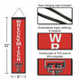 Texas Tech University Red Raiders Wreck 'Em Tech 8x32 Inch Vertical Wool Embroidered Hanging Banner