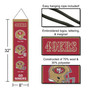 San Francisco 49ers Evolution 8x32 Inch Vertical Wool Embroidered Hanging Banner