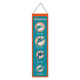 Miami Dolphins Evolution 8x32 Inch Vertical Wool Embroidered Hanging Banner