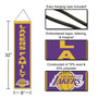 Los Angeles Lakers Lakers Family 8x32 Inch Vertical Wool Embroidered Hanging Banner
