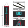 Arizona Diamondbacks Let's Go D-Backs 8x32 Inch Vertical Wool Embroidered Hanging Banner