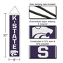 Kansas State University Wildcats K-State 8x32 Inch Vertical Wool Embroidered Hanging Banner