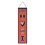 University of Illinois Fighting Illini Evolution 8x32 Inch Vertical Wool Embroidered Hanging Banner