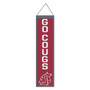 Washington State University Cougars Go Cougs 8x32 Inch Vertical Wool Embroidered Hanging Banner