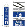 Duke University Blue Devils Evolution 8x32 Inch Vertical Wool Embroidered Hanging Banner