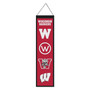 University of Wisconsin Badgers Evolution 8x32 Inch Vertical Wool Embroidered Hanging Banner