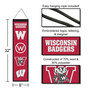 University of Wisconsin Badgers Evolution 8x32 Inch Vertical Wool Embroidered Hanging Banner