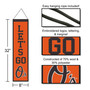 Baltimore Orioles Let's Go O's 8x32 Inch Vertical Wool Embroidered Hanging Banner