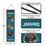 Jacksonville Jaguars Evolution 8x32 Inch Vertical Wool Embroidered Hanging Banner