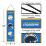 Los Angeles Chargers Evolution 8x32 Inch Vertical Wool Embroidered Hanging Banner