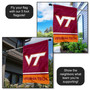 VA Tech Hokies Wordmark Logo Banner Flag