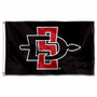 San Diego State Aztecs Black Logo Flag