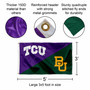 TCU vs Baylor House Divided 3x5 Flag