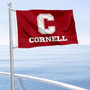 Cornell Big Red Wordmark Boat and Mini Flag