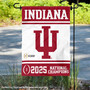 Indiana University Hoosiers 2025 National Champions Garden Flag