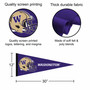Washington UW Huskies 12 in X 30 in Football Helmet College Pennant