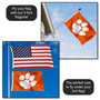 Clemson University 2x3 Foot Small Flag