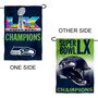 Seattle Seahawks 2026 Super Bowl LX Champions Garden Banner Flag