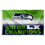 Seattle Seahawks Super Bowl LX Champions Flag
