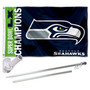 Seattle Seahawks Super Bowl Champions Flag Pole and Bracket Kit