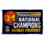 Michigan Team University Wolverines Basketball 2026 National Champions Flag