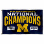 Michigan Team University Wolverines 2026 and 2 Time National Champions 3x5 Flag