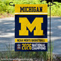 Michigan Team University Wolverines 2026 College Basketball National Champions Garden Flag and Yard Banner