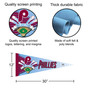 Philadelphia Phillies 90's Throwback MLB 12 in X 30 in Pennant