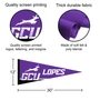 Grand Canyon Lopes 12 in X 30 in Wordmark Logo College Pennant