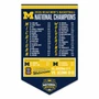 Michigan Team University Wolverines 2026 Basketball National Champions Schedule Banner Flag