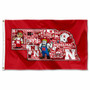 Nebraska Cornhuskers Mosaic Logo Flag
