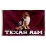 Texas A&M Aggies Mascot Logo 3x5 Flag