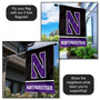 Northwestern Wildcats Wordmark Logo House Banner Flag