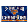 New York Knicks 3 Time Champions 3x5 Banner Flag