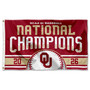 Oklahoma Sooners College Baseball National Champions 2026 3x5 Flag