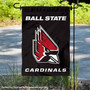 Ball State University Cardinals Black Garden Flag