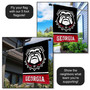 Georgia Bulldogs Dawg Logo Black House Banner Flag