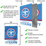 Tennessee Titans Wordmark Logo Double Sided House Banner Flag