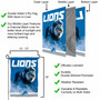 Detroit Lions Realistic Mascot Garden Yard Banner Flag