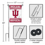 Indiana Hoosiers Wordmark Logo Garden Flag and Flagpole