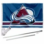 Colorado Avalanche Blue Flag Pole and Bracket Kit