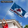 Colorado Avalanche Blue Flag Pole and Bracket Kit