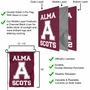 Alma College Scots Logo Garden Flag and Yard Banner