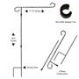 Garden Flag Stand Pole with Stopper Clip