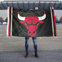 Chicago Bulls Black Team Flag