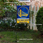 Golden State Warriors New Logo Garden Flag and Flag Pole Stand