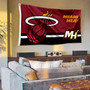 Miami Heat  Dual Logo 3x5 Banner Flag