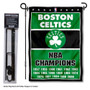 Boston Celtics 17 Time Champions Garden Flag and Flag Pole Stand