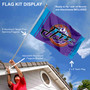 Utah Jazz Retro Throwback Vintage Flag Pole and Bracket Kit